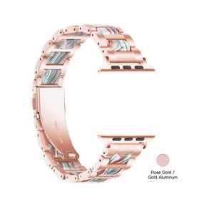 Resin Stainless iWatch Band Series SE 6 5 4 3 2 1